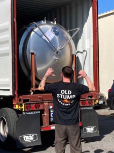A new kettle arrives at Old Stump Brewing